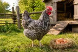 La poule Coucou de Rennes : une race rustique à découvrir